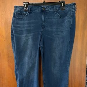 NYDJ Womens Medium Wash Cropped Capri Jeans Sz 18W
